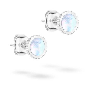 Půvabné ocelové náušnice s perletí Mop Coin TJ-0428-E-07 Tamaris