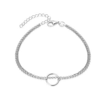 Slušivý dvojitý stříbrný náramek AGB734/21 Beneto