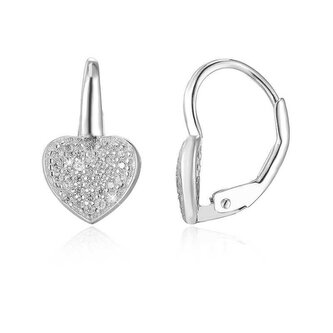 Srdíčkové stříbrné náušnice AGUC366 Beneto