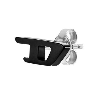 Černá single náušnice z oceli DX1539001 Diesel