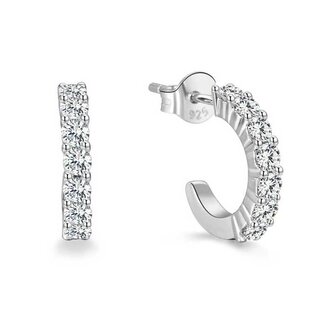 Kruhové stříbrné náušnice AGUP1169 Beneto