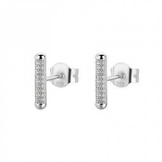 Stříbrné náušnice se zirkony Tyčinky Bianca RZBI70 Rosato