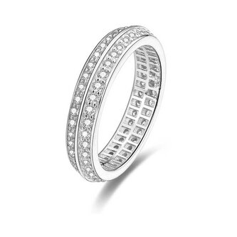 Stříbrný prsten s krystaly AGG203 Beneto / Obvod: 52 mm - 52 mm