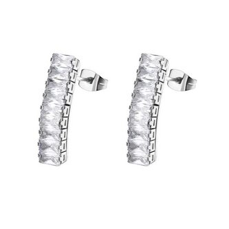 Krásné ocelové náušnice se zirkony Desideri BEIE010 Brosway