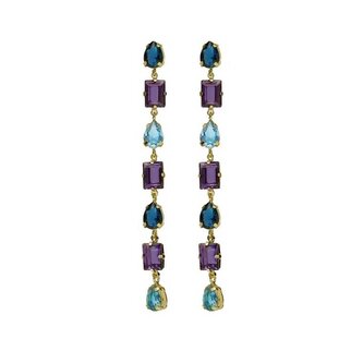 Luxusní dlouhé náušnice s krystaly Balance A4719-12DT Victoria Cruz