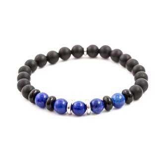 Korálkový náramek z jadeitu, achátu a onyxu MINK54 Agato / Délka: 17 cm