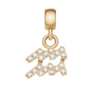 Pozlacený přívěsek s krystaly Vodnář Crystal Zodiac DW00400764 Daniel Wellington