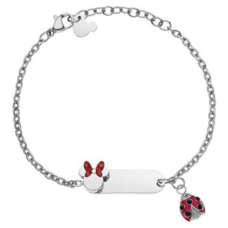 Půvabný ocelový náramek s přívěsky Minnie Mouse B600623RRL-55.CS Disney