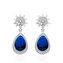 Překrásné stříbrné náušnice s modrými zirkony AGT-E151PBL Agato