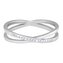 Jemný dvojitý prsten z oceli s čirými zirkony Silver Troli / Obvod: 57 mm - 57 mm