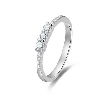 Třpytivý zásnubní prsten se zirkony AGG464 Beneto / Obvod: 52 mm - 52 mm