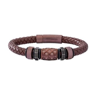 Pánský kožený náramek Longford Copper PJ26458BLC-02 Police