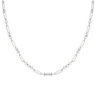 Luxusní ocelový náhrdelník s krystaly Graduated JNGCS-J1019 Rosefield