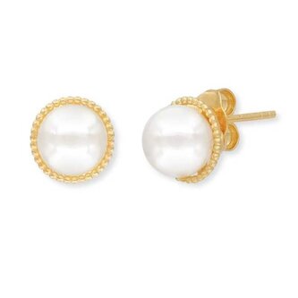 Jemné pozlacené náušnice pecky s pravými perlami ERE-GLORY-STG Engelsrufer
