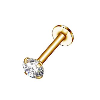 Pozlacená labreta s čirým krystalem Troli / Průměr: 0,3 cm