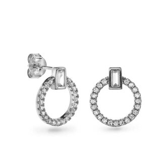 Nadčasové stříbrné náušnice s kubickými zirkony AJNS0016 Again Jewelry