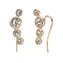 Pozlacené podélné náušnice s krystaly Solace 42217.G Crystalp