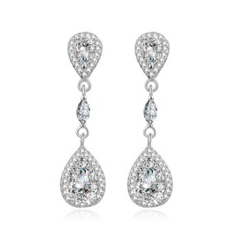 Překrásné stříbrné náušnice se zirkony AGUP864L Beneto