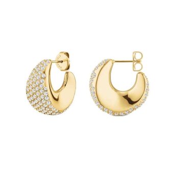 Blyštivé pozlacené kruhy Pavé JEPMG-J1224 Rosefield