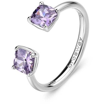 Otevřený stříbrný prsten Fancy Magic Purple FMP14 Brosway / Obvod: 54 mm - 54 mm