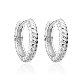 Slušivé kruhové náušnice ze stříbra AGT-E137K Agato