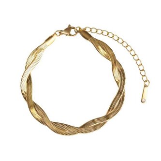 Dvojitý pozlacený náramek Hádek Liana EWB250263G Emily Westwood