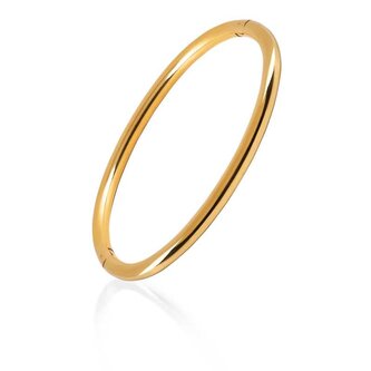 Minimalistický pevný pozlacený náramek Troli