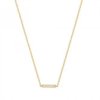 Pozlacený náhrdelník s kubickými zirkony Bianca RZBI57 Rosato