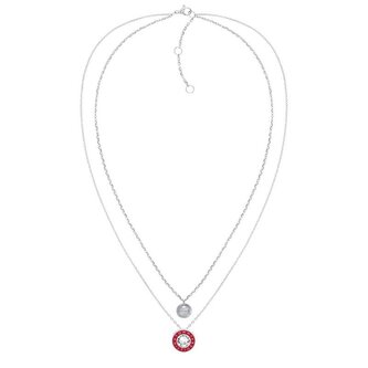 Moderní dvojitý ocelový náhrdelník s krystalem Layered 2780803 Tommy Hilfiger
