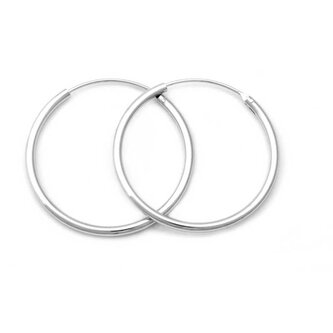 Elegantní kruhové náušnice ze stříbra AGUC351/N Beneto / Průměr: 6 cm