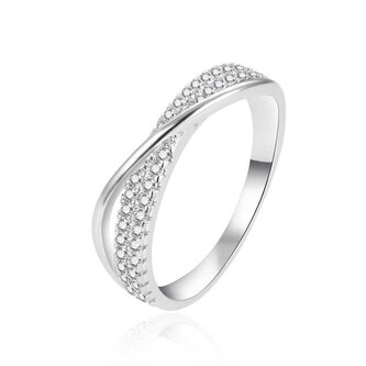 Elegantní stříbrný prsten se zirkony AGT-R19W Agato / Obvod: 56 mm - 56 mm