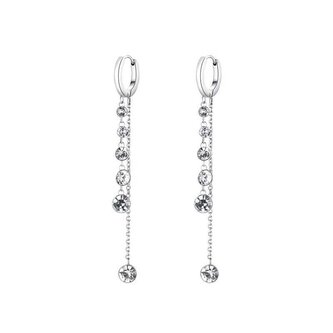 Třpytivé dlouhé náušnice s krystaly Symphonia BYM87 Brosway