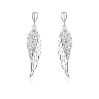 Krásné stříbrné náušnice Andělská křídla AGUP2360L Beneto