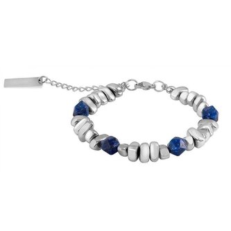 Korálkový náramek z oceli s lazuritem Troli