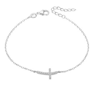 Stříbrný náramek s křížkem AGB484/20 Beneto