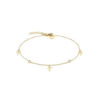 Módní pozlacený náramek na nohu se zirkony TJ-0014-A-27 Tamaris