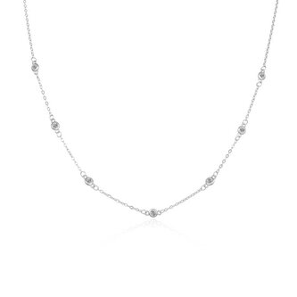Okouzlující stříbrný náhrdelník se zirkony AGS1544/47 Agato