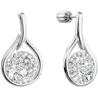 Nadčasové stříbrné náušnice s krystaly Swarovski 31305.1 Evolution Group