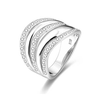 Stříbrný prsten se zirkony AGG329 Beneto / Obvod: 56 mm - 56 mm