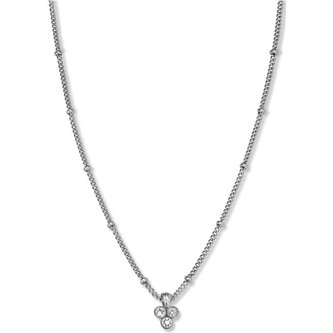 Ocelový náhrdelník s trojitým krystalem Swarovski Toccombo JTNTS-J442 Rosefield