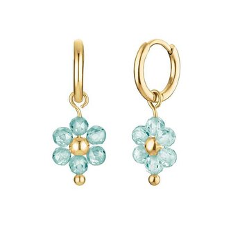 Pozlacené kruhy s květinovými přívěsky Essentials JEBFG-J820 Rosefield