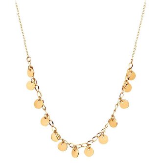 Penízkový náhrdelník z pozlacené oceli Troli