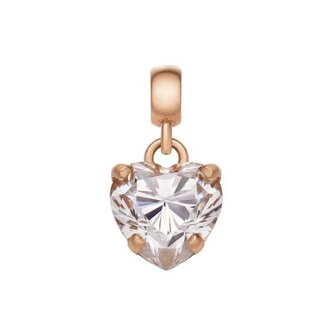 Pozlacený přívěsek s čirým srdíčkem Charms DW00400424 Daniel Wellington