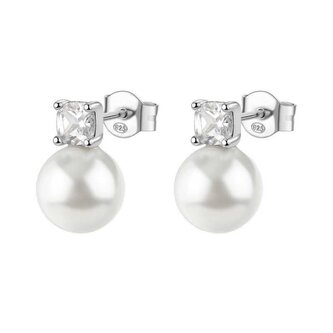 Půvabné stříbrné náušnice Fancy Infinite White FIW145 Brosway