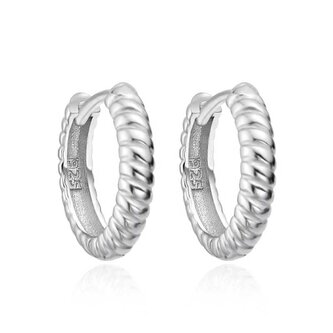 Půvabné kruhové náušnice ze stříbra AGT-E256K Agato