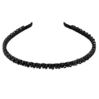 Stylová černá čelenka do vlasů Troli