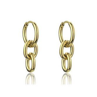 Nadčasové pozlacené náušnice kruhy Michelle EWE23155G Emily Westwood