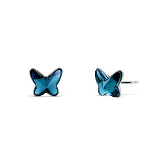 Půvabné stříbrné náušnice Motýlek 40337.DBL.S Crystalp