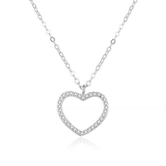 Krásný stříbrný náhrdelník se srdíčkem AGS886/47 Beneto