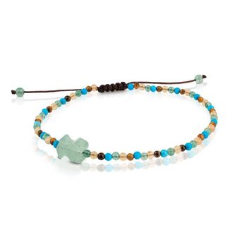 Slušivý provázkový náramek s minerálními korálky Tibet 216481530 Tous